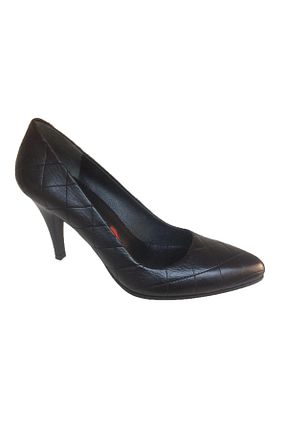 کفش پاشنه بلند کلاسیک مشکی زنانه چرم خالص Elegan - کد 52352681