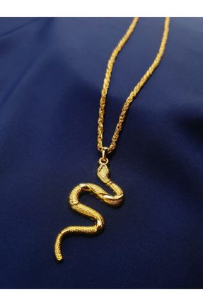 گردنبند جواهر طلائی زنانه روکش نقره کد 77848772