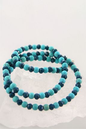 گردنبند جواهر فیروزه ای زنانه سنگ طبیعی Stoneage - کد 77848954