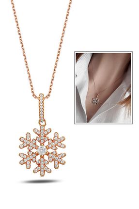 گردنبند نقره سفید زنانه 925 عیار Rams Gümüş - کد 7167774