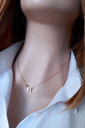 گردنبند نقره صورتی زنانه 925 عیار Rams Gümüş - کد 55417653