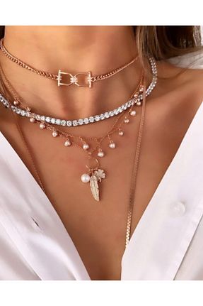 گردنبند نقره صورتی زنانه 925 عیار Bysevisilver - کد 78771890