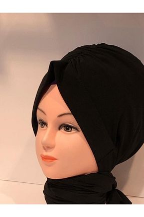 کلاه مشکی زنانه پنبه ای ŞURA ŞAL - کد 79218072