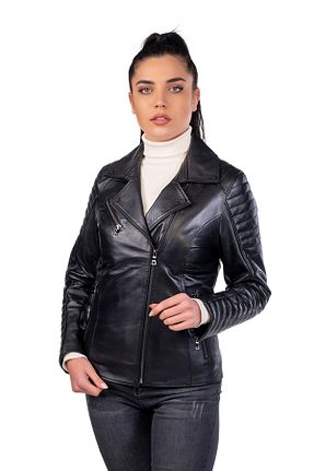 کاپشن مشکی زنانه اسلیم فیت BATU DERİ - کد 79255792