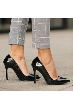 کفش پاشنه بلند کلاسیک مشکی زنانه چرم لاکی HAVVA SHOES - کد 92791881