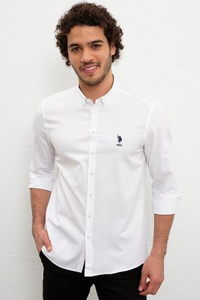 پیراهن سفید مردانه گشاد U.S. Polo Assn. - کد 42596846