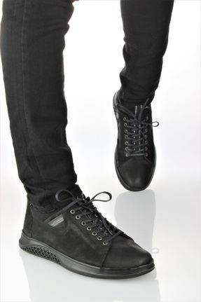 کفش کژوال مشکی مردانه چرم طبیعی کد 387505162
