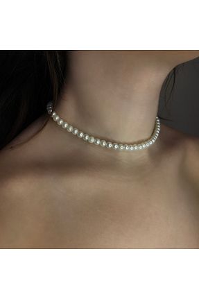 گردنبند مروارید بژ نقره Fiamoss - کد 387675818