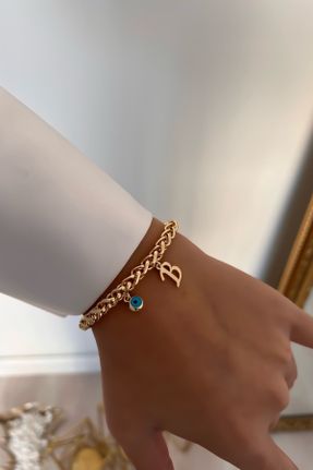 دستبند جواهر طلائی زنانه کد 388902619