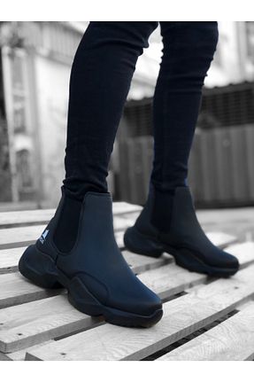 بوت / نیم بوت مشکی مردانه چرم مصنوعی Epikoza - کد 389603200