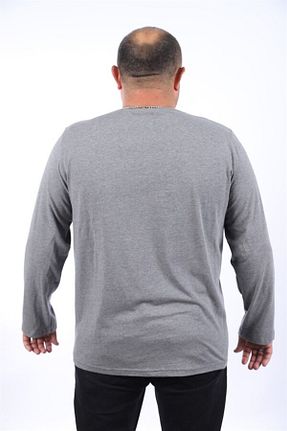 تیشرت سایز بزرگ طوسی مردانه T-Shirt MocGrande - کد 338018426