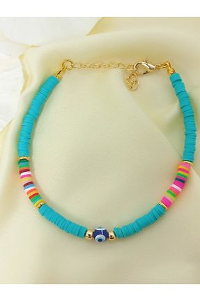 خلخال جواهر فیروزه ای زنانه منجق İPAR AKSESUAR - کد 155125257