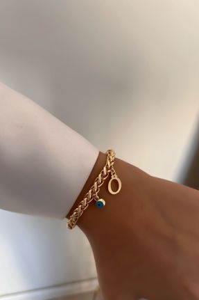 دستبند جواهر طلائی زنانه کد 389228814