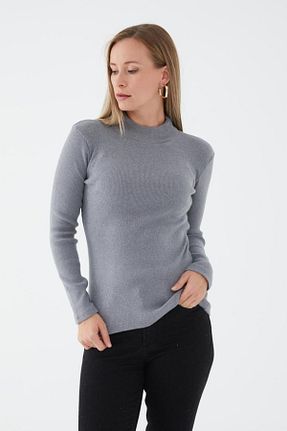 بادی طوسی زنانه یقه ماهیگیر Aslında Look - کد 389525800