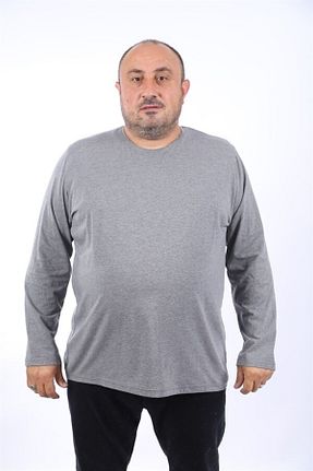 تیشرت سایز بزرگ طوسی مردانه T-Shirt MocGrande - کد 338018426