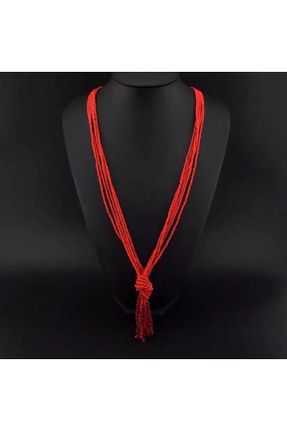 گردنبند جواهر قرمز زنانه کد 390620147