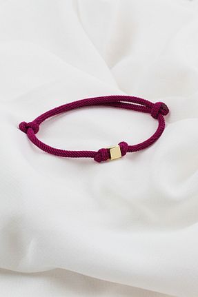 دستبند طلا زرشکی زنانه 14 عیار Agora Silver - کد 387636868