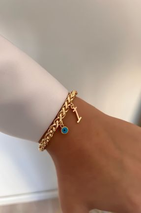 دستبند جواهر طلائی زنانه کد 388810252