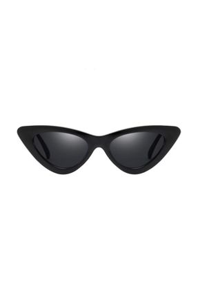 عینک آفتابی مشکی زنانه 50 UV400 پلاستیک مات گربه ای کد 40806147