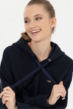 سوئیشرت سرمه ای زنانه ساده U.S. Polo Assn. - کد 364402914