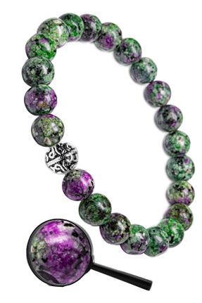 دستبند جواهر سبز زنانه سنگ طبیعی کد 306888368