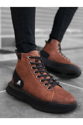 بوت / نیم بوت قهوه ای مردانه چرم مصنوعی BOUIS - کد 392589328