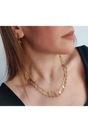 گردنبند استیل ( فولاد ) طلائی زنانه استیل (فولاد) Valoree - کد 392620919