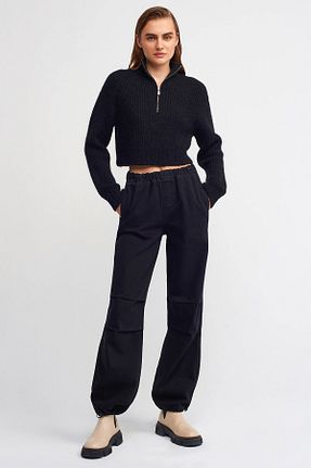 شلوار جین مشکی زنانه پاچه کش دار fehika - کد 377974816