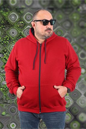 سوئیشرت سایز بزرگ زرشکی مردانه سایز بزرگ Starbattal - کد 394677552