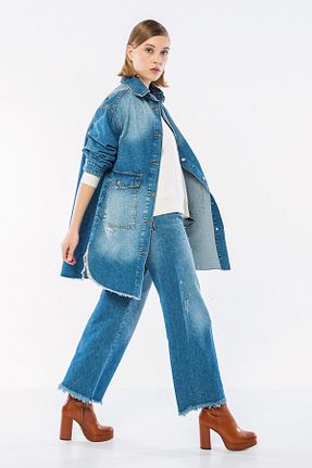 کاپشن آبی زنانه رگولار Berr-ın - کد 398873755