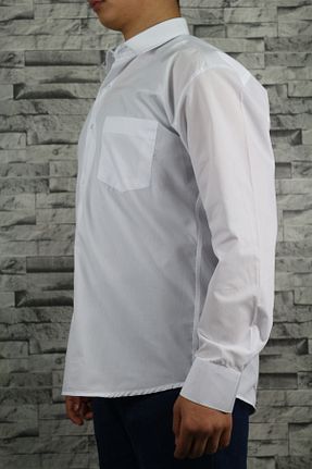 پیراهن سفید مردانه رگولار Bilgiçler - کد 402157276