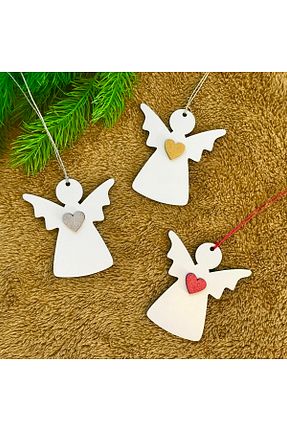تزئینات کریسمس سفید dodido wooden toys - کد 408508338