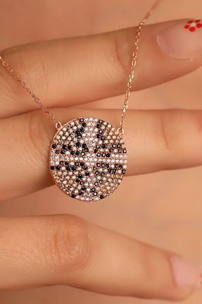 گردنبند نقره صورتی زنانه 925 عیار LINTERNA - کد 409357462