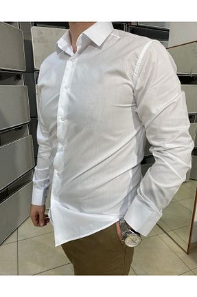 پیراهن سفید مردانه اسلیم فیت LCETTY - کد 409917208