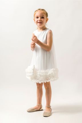 لباس سفید بچه گانه بافتنی پنبه - پلی استر رگولار کد 403385339