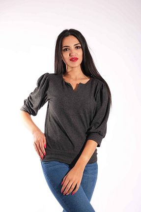 بلوز طوسی زنانه ساده Blues Outlet - کد 408311965