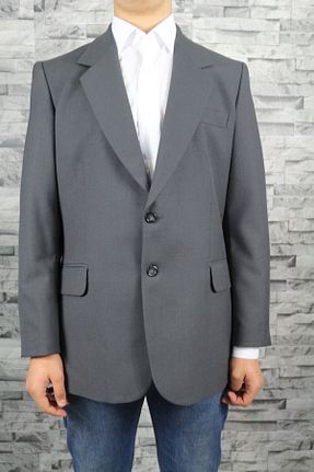 کت سایز بزرگ طوسی مردانه پنبه ای Bilgiçler - کد 408720036