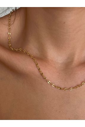گردنبند نقره طلائی زنانه 925 عیار Sade Accessory - کد 406436012