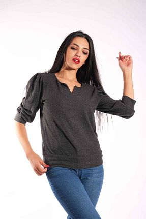 بلوز طوسی زنانه ساده Blues Outlet - کد 408311965
