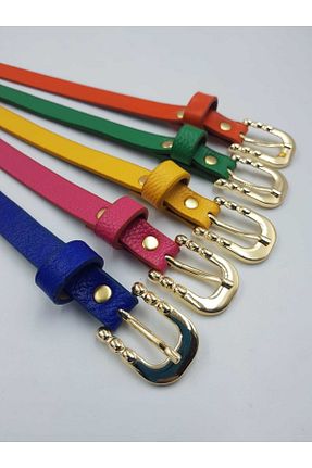 کمربند نارنجی زنانه چرم مصنوعی kemercimFashion - کد 409595371