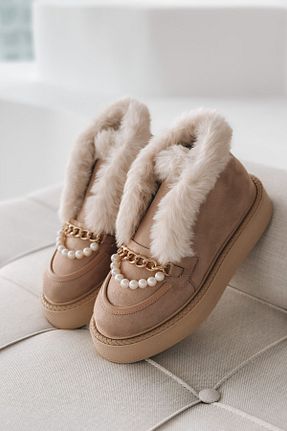 بوت / نیم بوت بژ زنانه جیر selinshoes - کد 409873517