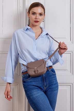 کیف دوشی قهوه ای زنانه چرم مصنوعی Mopia - کد 356836134
