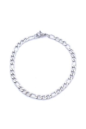 دستبند جواهر سفید مردانه روکش طلا FerizZ - کد 336301207