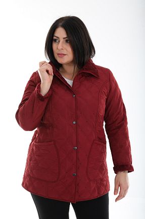 کاپشن سایز بزرگ زرشکی زنانه کارگو TUTveAL Collection - کد 190688146