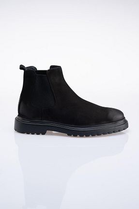 بوت / نیم بوت مشکی مردانه نبوک lizshoe - کد 411800501
