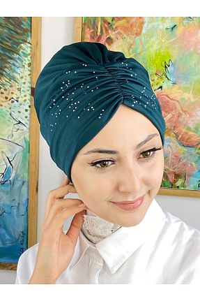 روسری آبی ساده BUTİKAMBAR - کد 411258705