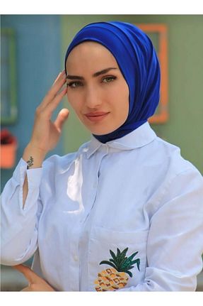 شال سرمه ای زنانه پنبه ای Ayselcehobi - کد 410575003