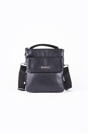 کیف پستچی مشکی زنانه چرم خالص DERRYS - کد 410836534