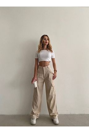 شلوار بژ زنانه پنبه ای LB Laluna Butik - کد 410873503