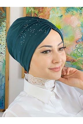روسری آبی ساده BUTİKAMBAR - کد 411258705